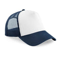 French Navy-White - Front - Beechfield Childrens-Kids Trucker Cap