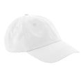 White - Front - Beechfield Unisex Adult Organic Cotton Baseball Cap