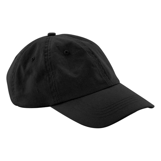 Black - Front - Beechfield Unisex Adult Organic Cotton Baseball Cap