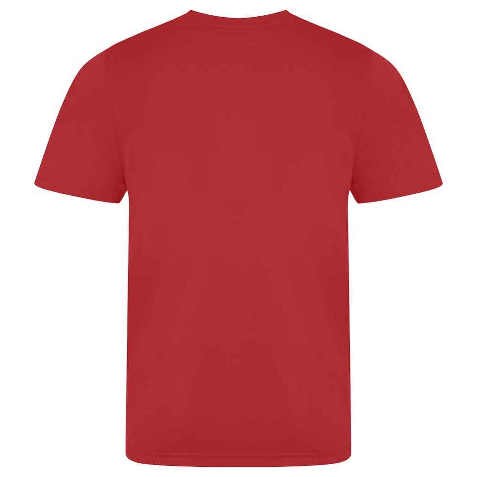 Fire Red - Back - AWDis Cool Unisex Adult Smooth T-Shirt