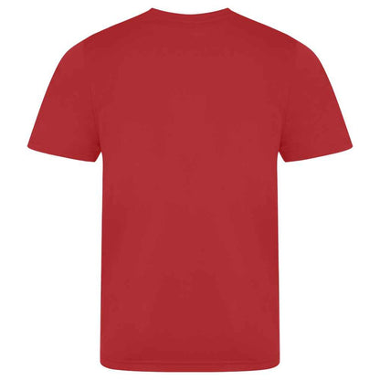 Fire Red - Back - AWDis Cool Unisex Adult Smooth T-Shirt