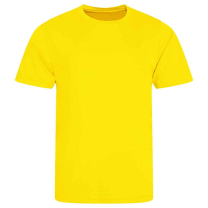 Sun Yellow - Front - AWDis Cool Unisex Adult Smooth T-Shirt