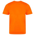 Electric Orange - Back - AWDis Cool Unisex Adult Smooth T-Shirt