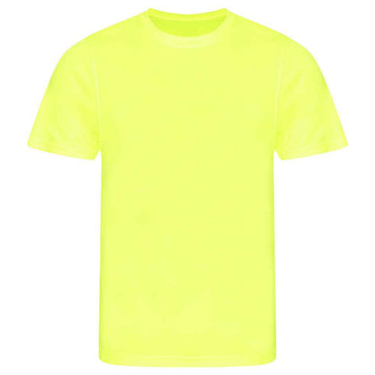 Electric Yellow - Front - AWDis Cool Unisex Adult Smooth T-Shirt