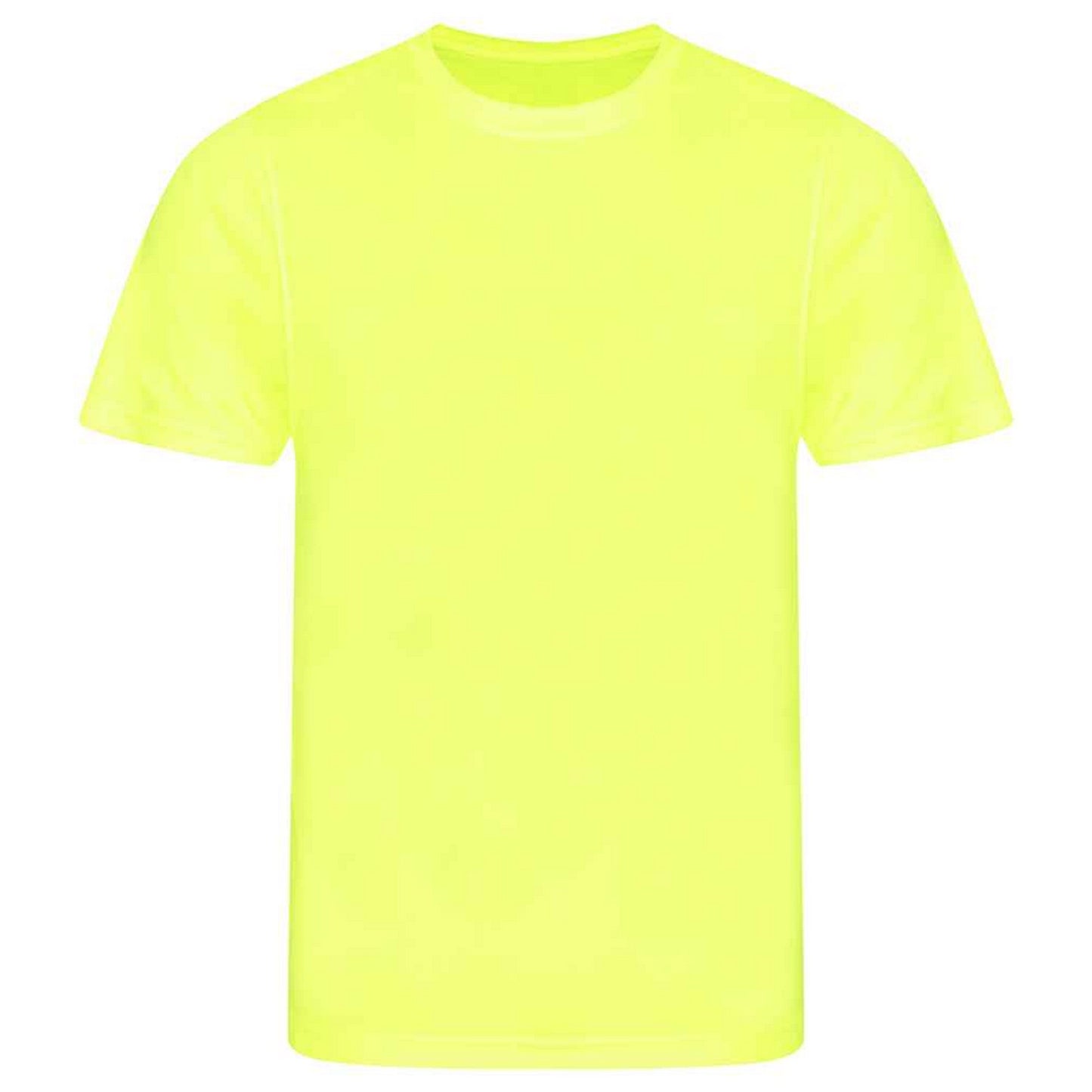 Electric Yellow - Front - AWDis Cool Unisex Adult Smooth T-Shirt