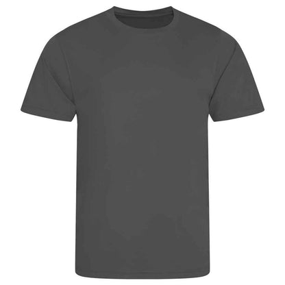 Charcoal - Front - AWDis Cool Unisex Adult Smooth T-Shirt