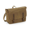 Desert Sand - Front - Quadra Heritage Leather Trim Messenger Bag