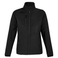 Black - Front - SOLS Womens-Ladies Falcon Softshell Recycled Soft Shell Jacket