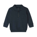 Navy - Front - Babybugz Baby Quarter Zip Sweatshirt