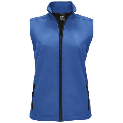 Royal Blue - Front - SOLS Womens-Ladies Race Softshell Gilet