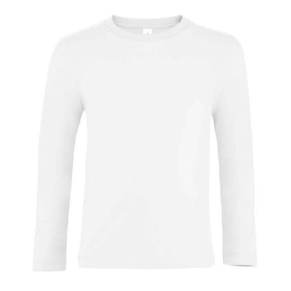 White - Front - SOLS Childrens-Kids Imperial Long-Sleeved T-Shirt