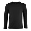 Deep Black - Front - SOLS Childrens-Kids Imperial Long-Sleeved T-Shirt