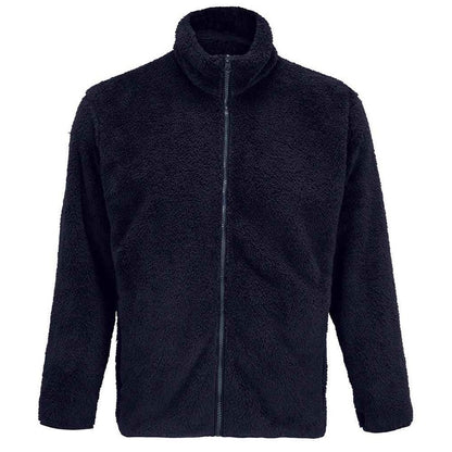 Navy - Front - SOLS Unisex Adult Finch Fluffy Jacket