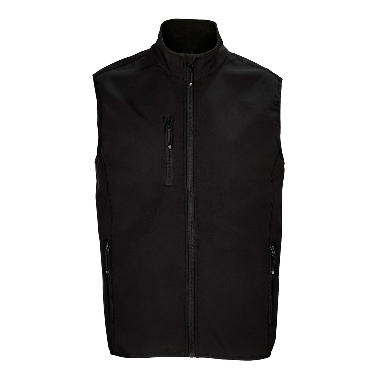 Black - Front - SOLS Mens Falcon Softshell Recycled Body Warmer