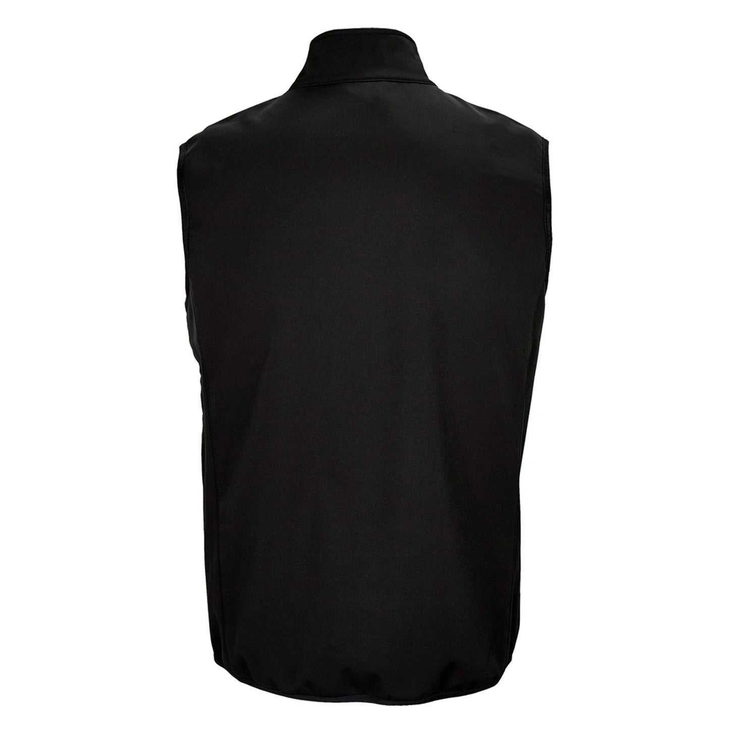 Black - Back - SOLS Mens Falcon Softshell Recycled Body Warmer