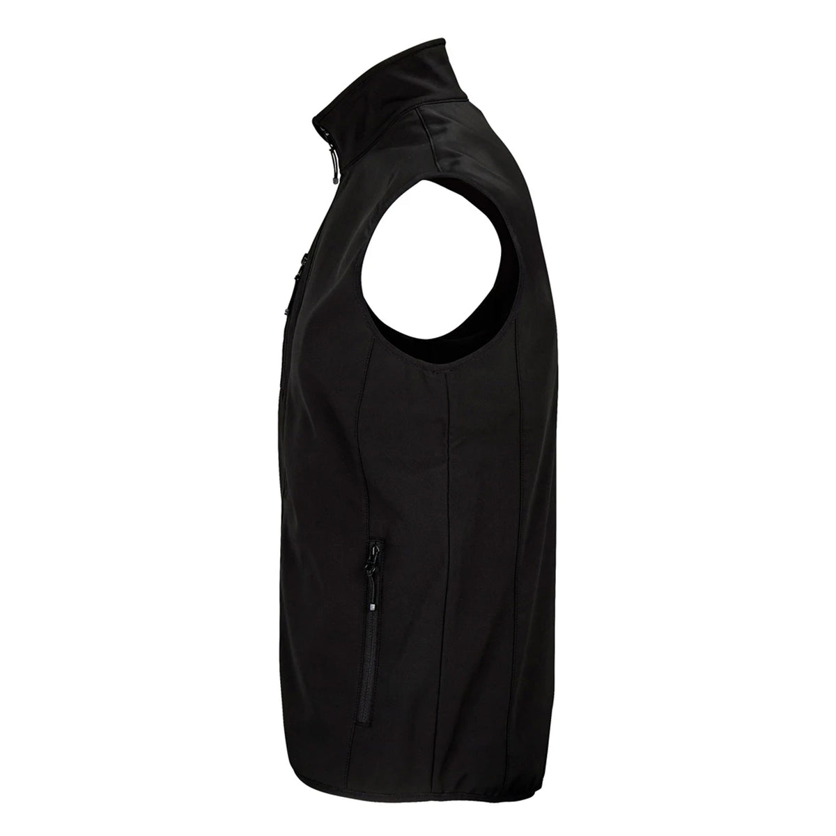 Black - Side - SOLS Mens Falcon Softshell Recycled Body Warmer
