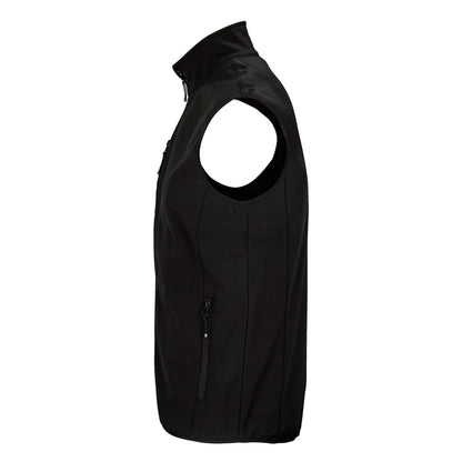 Black - Side - SOLS Mens Falcon Softshell Recycled Body Warmer
