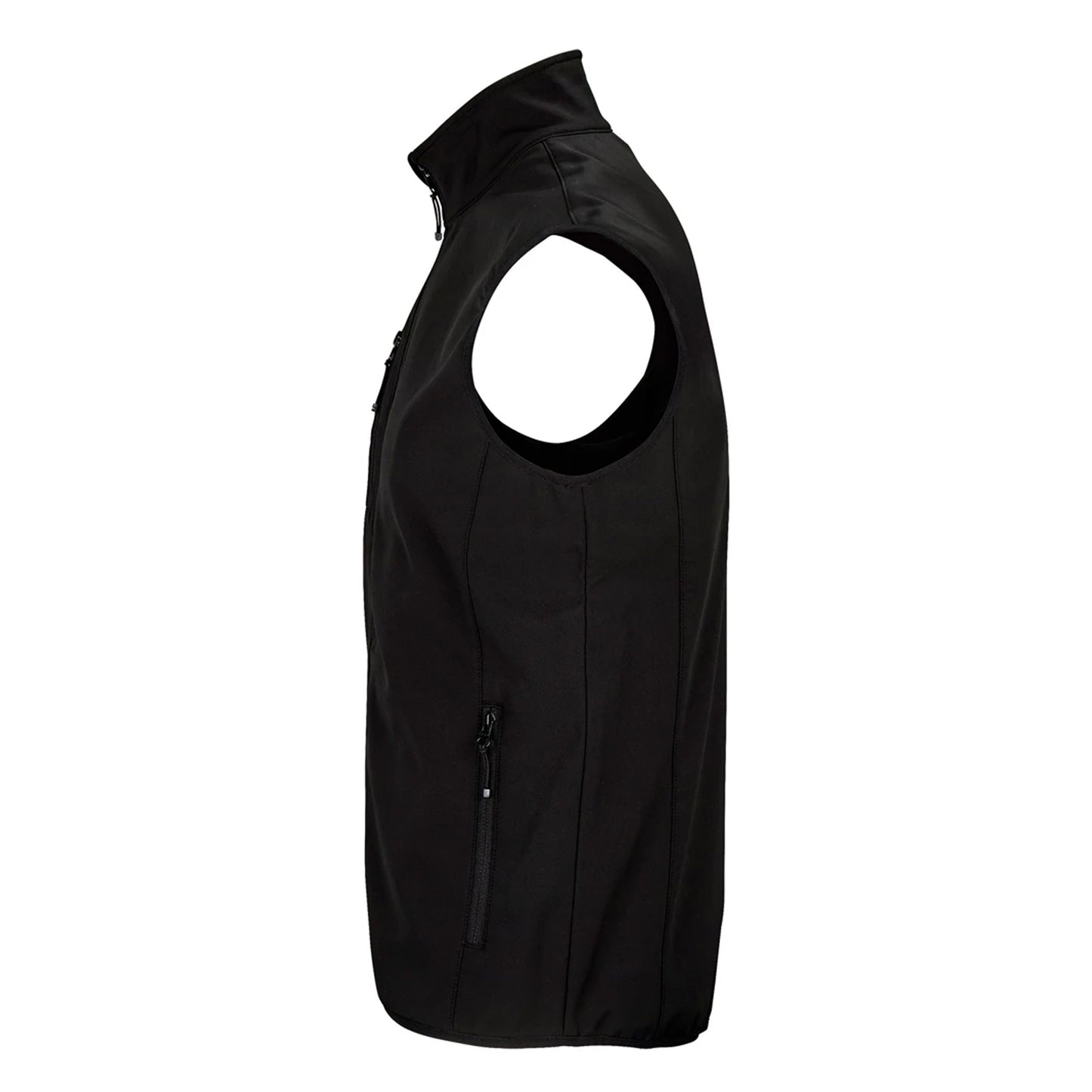Black - Side - SOLS Mens Falcon Softshell Recycled Body Warmer