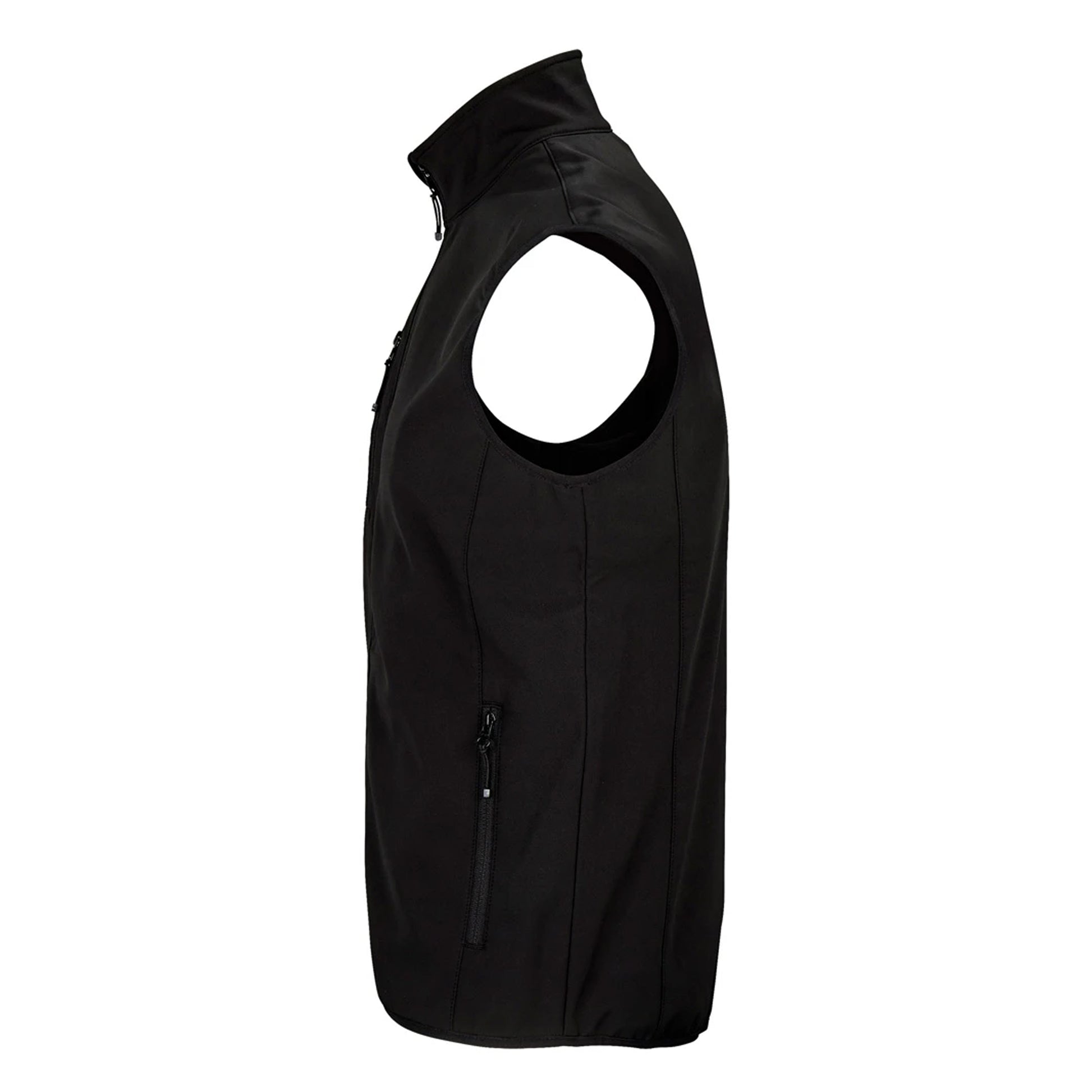 Black - Side - SOLS Mens Falcon Softshell Recycled Body Warmer