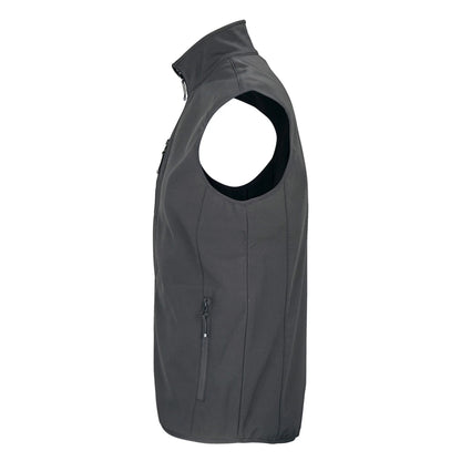 Charcoal - Back - SOLS Mens Falcon Softshell Recycled Body Warmer