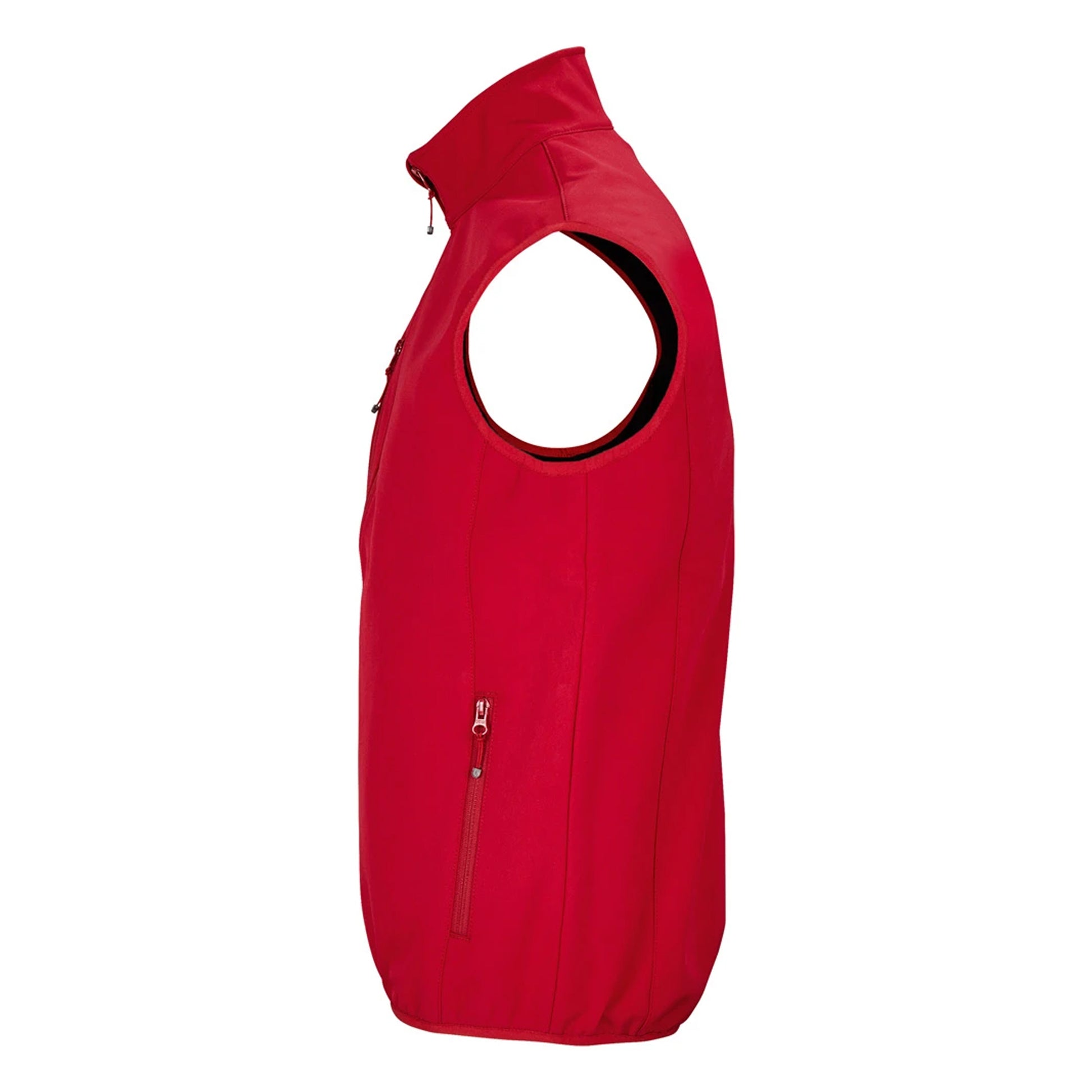 Pepper Red - Side - SOLS Mens Falcon Softshell Recycled Body Warmer