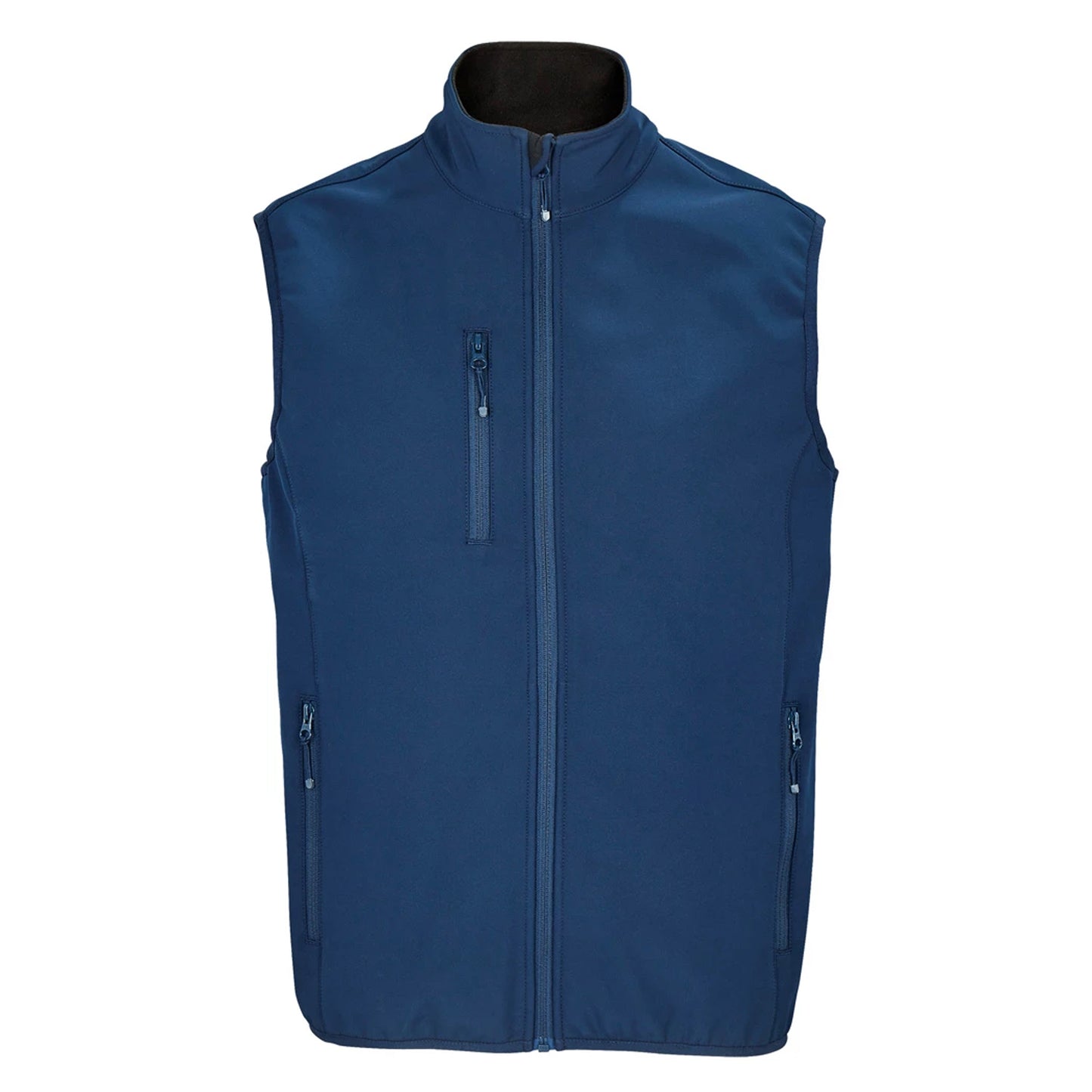 Abyss Blue - Front - SOLS Mens Falcon Softshell Recycled Body Warmer