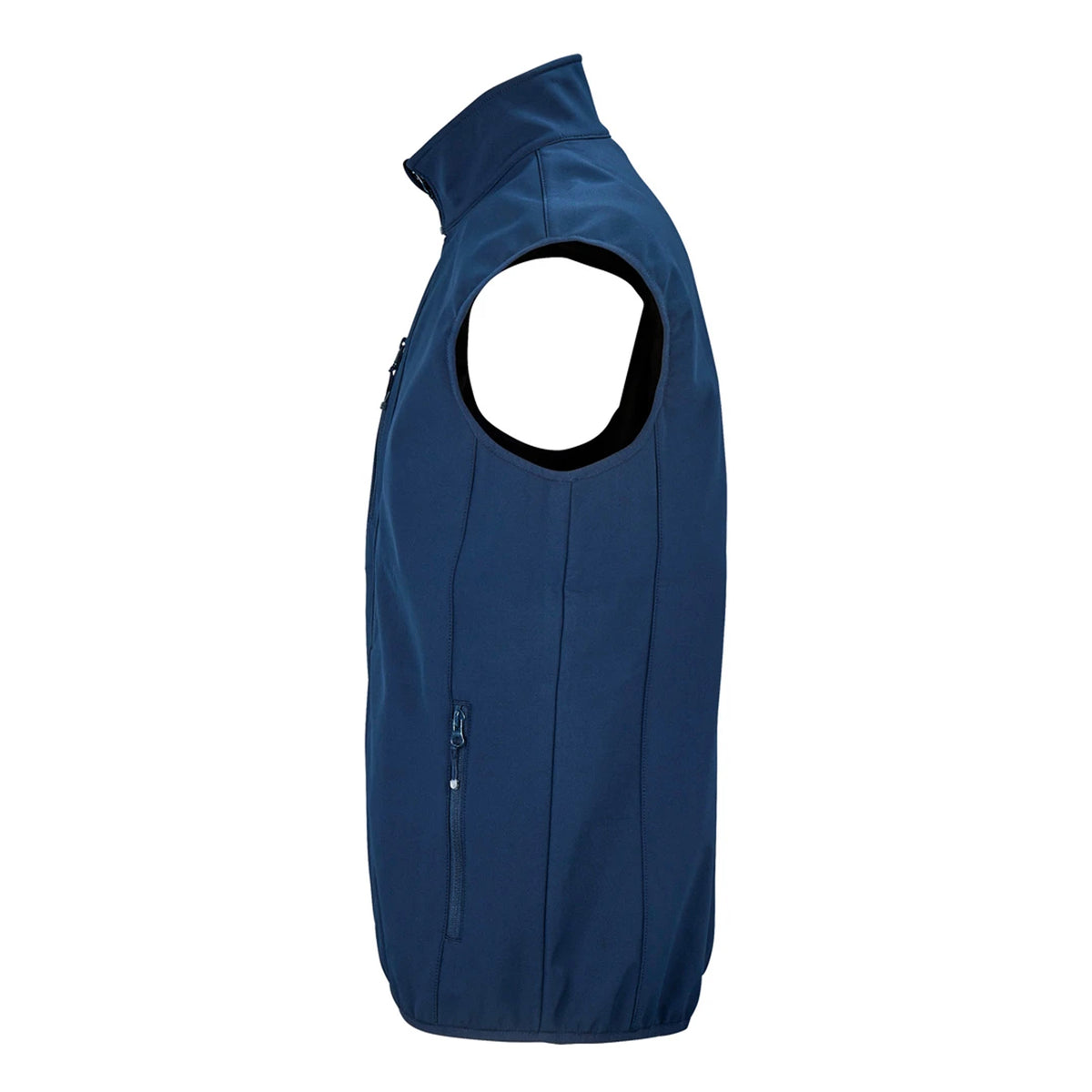 Abyss Blue - Side - SOLS Mens Falcon Softshell Recycled Body Warmer