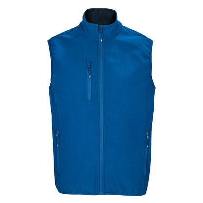 Royal Blue - Front - SOLS Mens Falcon Softshell Recycled Body Warmer
