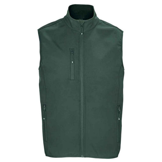 Forest Green - Front - SOLS Mens Falcon Softshell Recycled Body Warmer