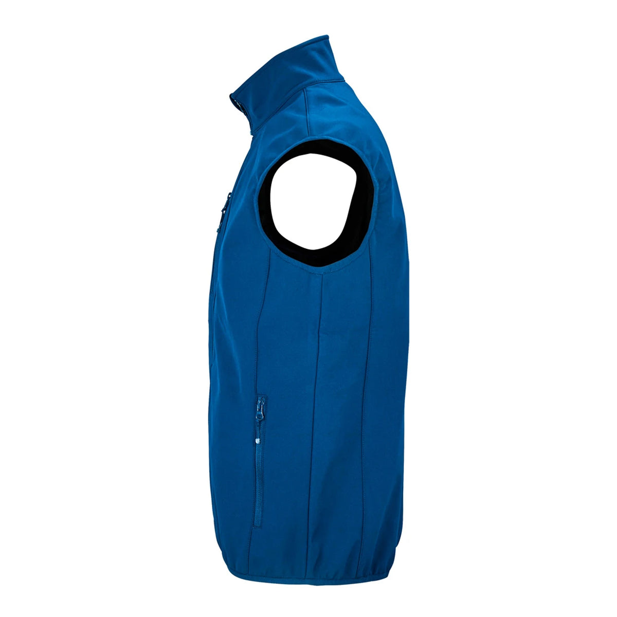 Royal Blue - Side - SOLS Mens Falcon Softshell Recycled Body Warmer