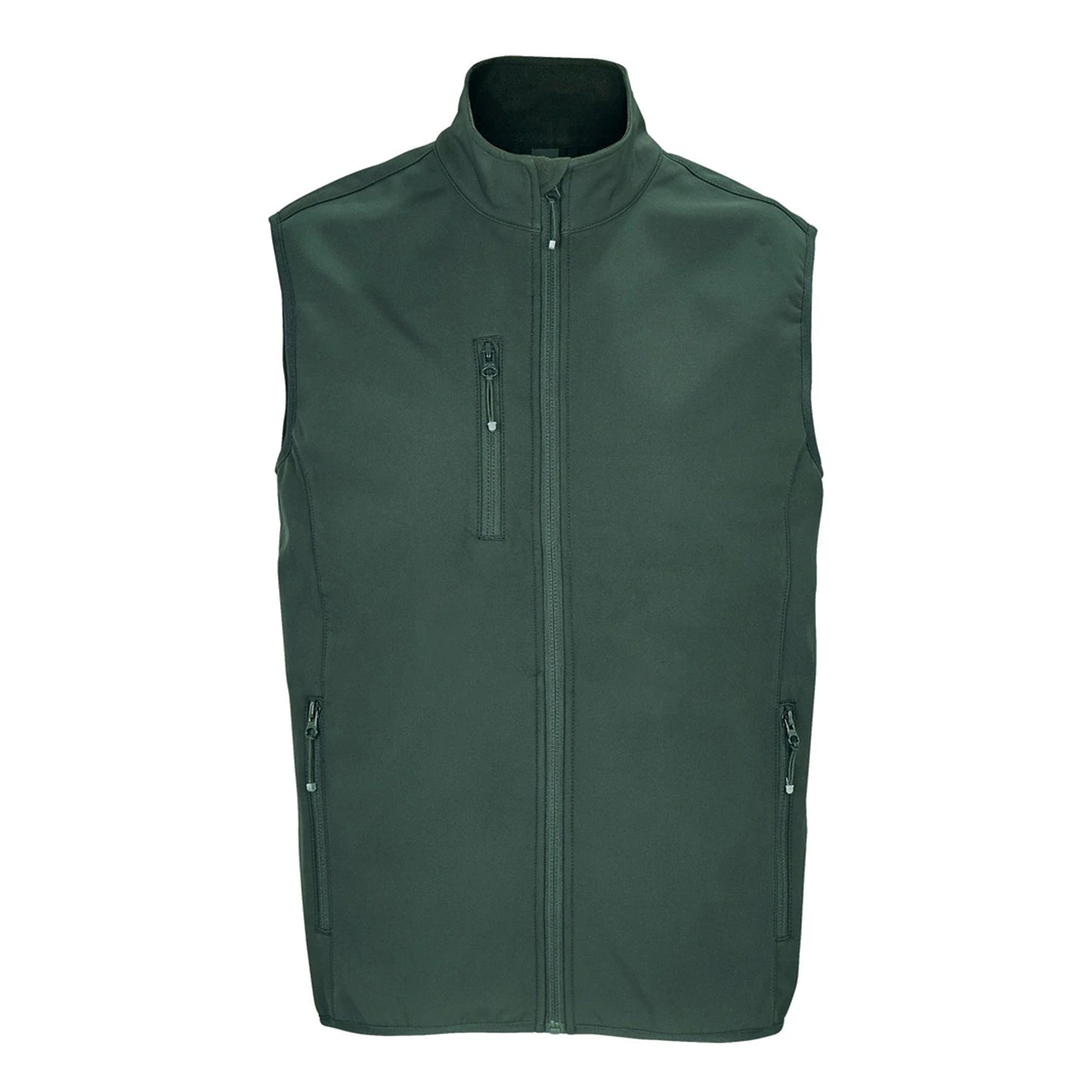Forest Green - Front - SOLS Mens Falcon Softshell Recycled Body Warmer