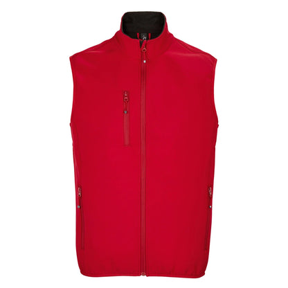 Pepper Red - Front - SOLS Mens Falcon Softshell Recycled Body Warmer