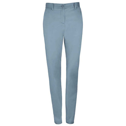 Creamy Dark Blue - Front - SOLS Womens-Ladies Jared Stretch Suit Trousers