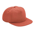 Terracotta - Front - Beechfield Unisex Adult Organic Cotton 5 Panel Baseball Cap