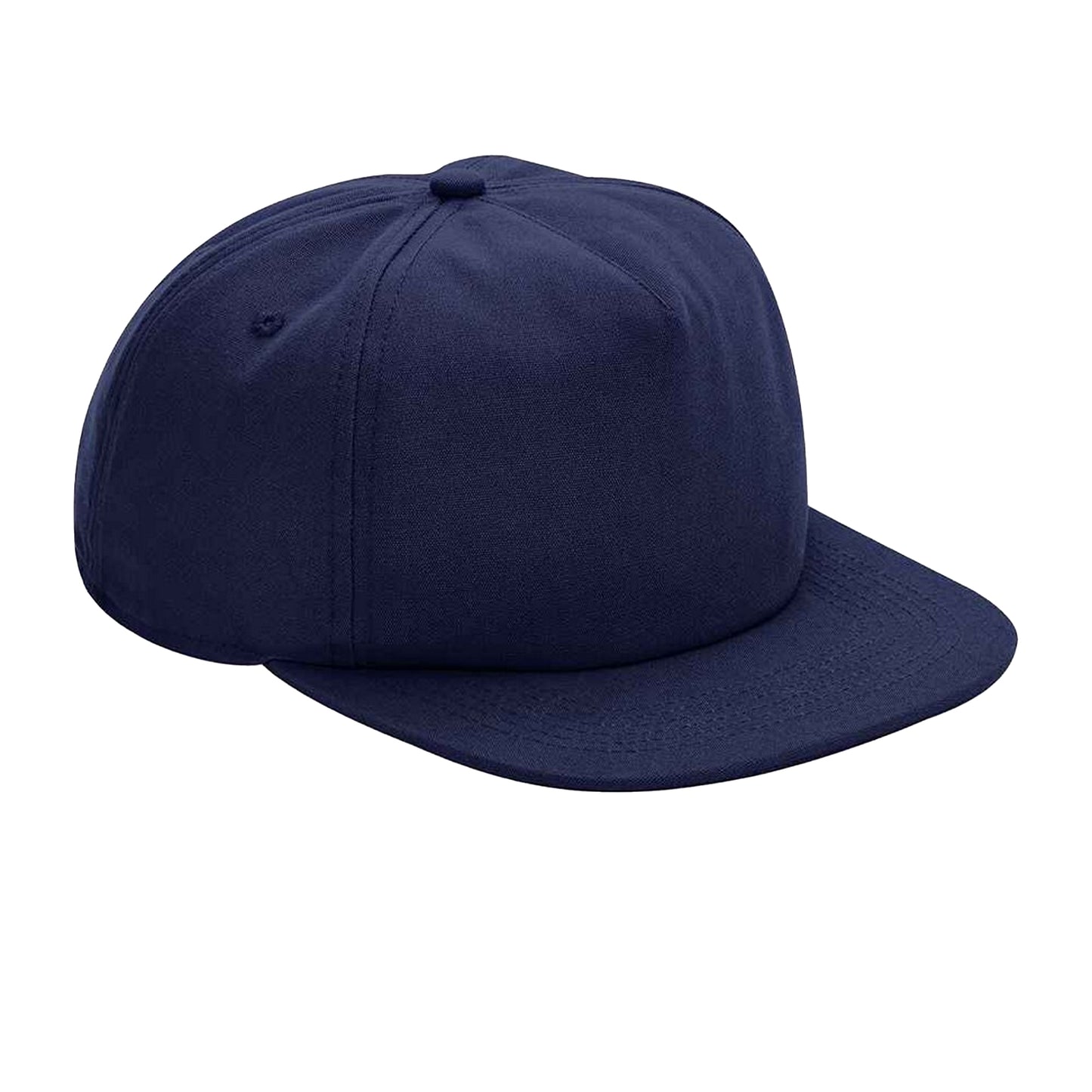 Oxford Navy - Front - Beechfield Unisex Adult Organic Cotton 5 Panel Baseball Cap