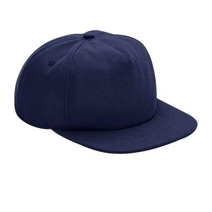 Oxford Navy - Front - Beechfield Unisex Adult Organic Cotton 5 Panel Baseball Cap