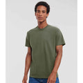 Olive Green - Side - Russell Mens Ringspun Cotton Classic T-Shirt