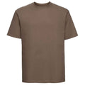 Mocha - Front - Russell Mens Ringspun Cotton Classic T-Shirt