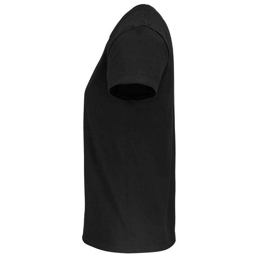 Deep Black - Back - SOLS Womens-Ladies Pioneer Organic T-Shirt