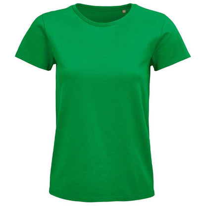 Kelly Green - Front - SOLS Womens-Ladies Pioneer Organic T-Shirt