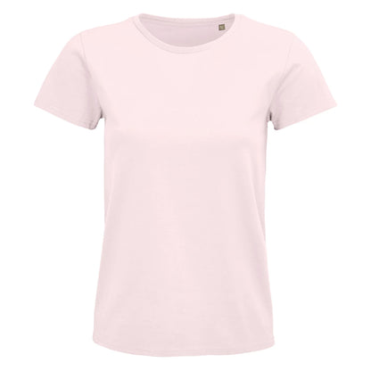 Pale Pink - Front - SOLS Womens-Ladies Pioneer Organic T-Shirt