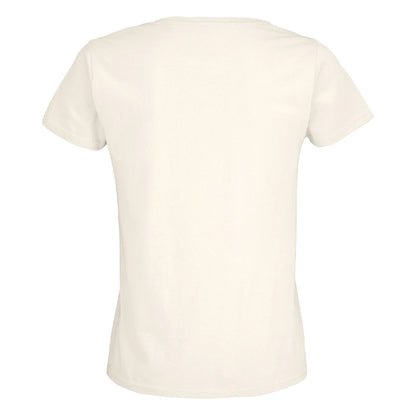 Off White - Back - SOLS Womens-Ladies Pioneer Organic T-Shirt