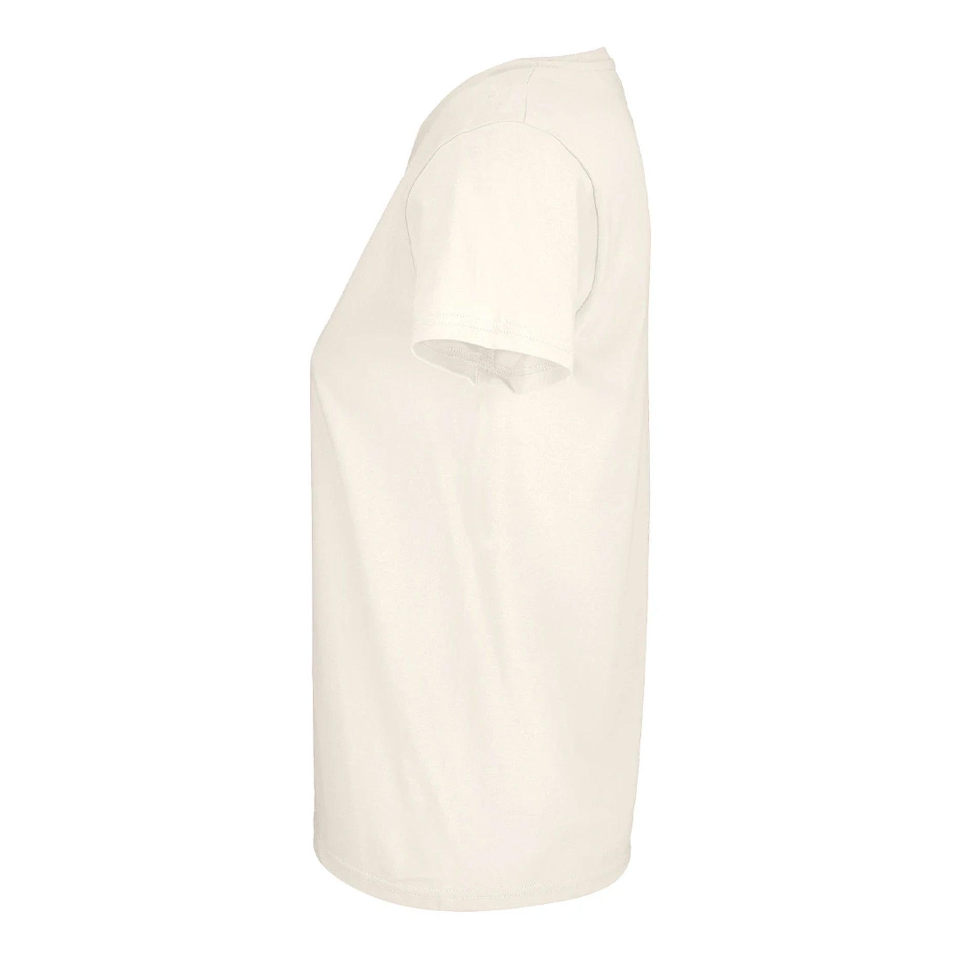 Off White - Side - SOLS Womens-Ladies Pioneer Organic T-Shirt