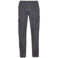 Dark Grey - Front - SOLS Mens Docker Stretch Cargo Trousers