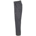 Dark Grey - Back - SOLS Mens Docker Stretch Cargo Trousers