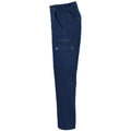 Navy - Back - SOLS Mens Docker Stretch Cargo Trousers