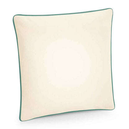 Natural-Sage Green - Front - Westford Mill Fairtrade Piped Cushion Cover