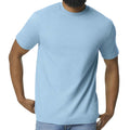 Light Blue - Side - Gildan Mens Midweight Soft Touch T-Shirt