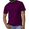 Maroon - Side - Gildan Mens Midweight Soft Touch T-Shirt