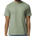 Sage - Side - Gildan Mens Midweight Soft Touch T-Shirt